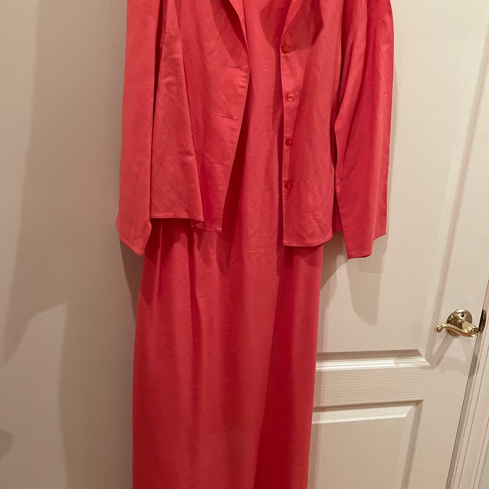 Coral size 10 dress and jacket. Talbots.